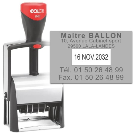 Tampon dateur Colop Classic Line 2660 - 5 lignes max. - 58x37 mm Tampon dateur Colop Classic Line 2660 - 5 lignes max. - 58x37 mm