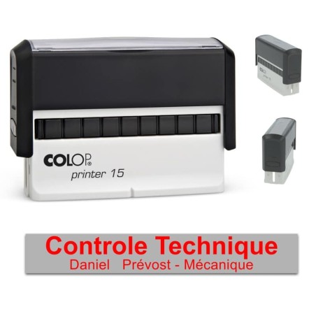 Tampon Colop Printer Line 15 - 2 lignes max. - 69x10 mm Tampon Colop Printer Line 15 - 2 lignes max. - 69x10 mm
