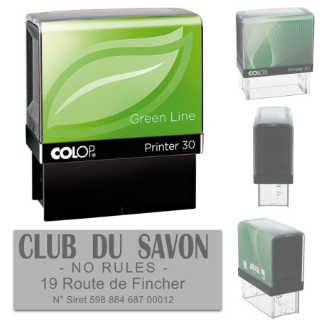 Tampon Colop Printer Green Line 30 - 4 lignes max. - 47x18 mm