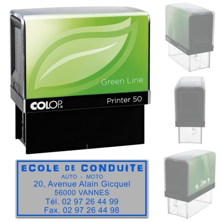 Tampon Colop Printer Green Line 50 - 6 lignes max. - 69x30 mm Tampon Colop Printer Green Line 50 - 6 lignes max. - 69x30 mm