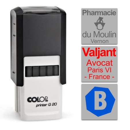 Tampon Colop Printer Line Q20 - 4 lignes max. - 20x20 mm Tampon Colop Printer Line Q20 - 4 lignes max. - 20x20 mm