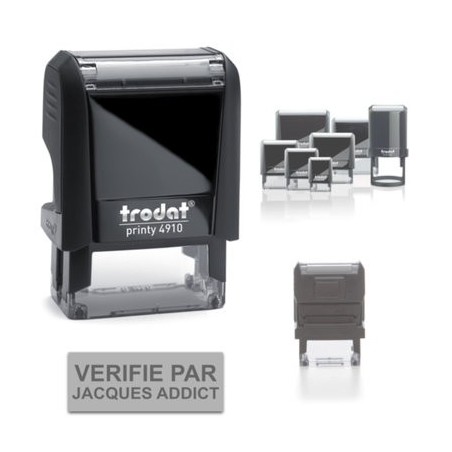 Tampon Texte Trodat 4910 2 Lignes Printy 4.0 - 26X9 - Noir Tampon Texte Trodat 4910 2 Lignes Printy 4.0 - 26X9 - Noir