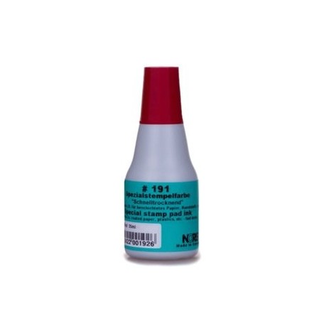 FLACON ENCRE TAMPON SECHAGE RAPIDE - COLOP E191 - ROUGE - 25 ML