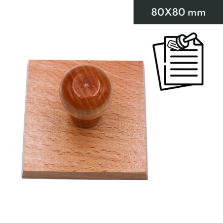 Tampon bois personnalisé 80X80mm Tampon bois personnalisé 80X80mm