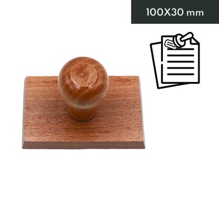 Tampon bois personnalisé 100X30mm Tampon bois personnalisé 100X30mm