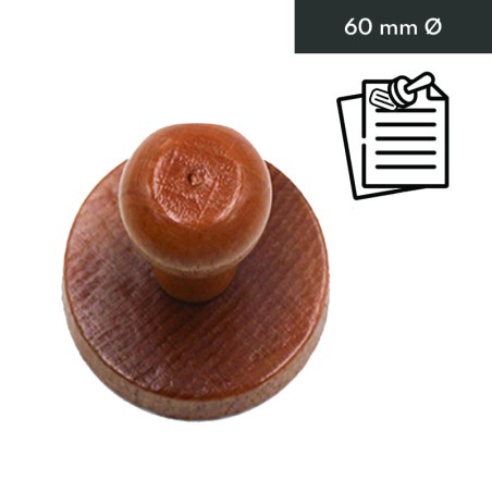 Tampon bois rond personnalisé 60mm Tampon bois rond personnalisé 60mm