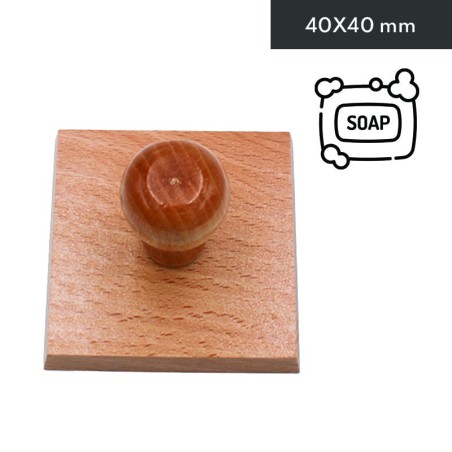 Tampon acrylique pour marquage sur savon et céramique 40X40mm Tampon acrylique pour marquage sur savon et céramique 40X40mm
