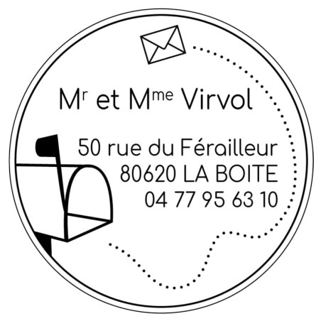 Tampon adresse boite aux lettres à personnaliser Tampon adresse boite aux lettres à personnaliser