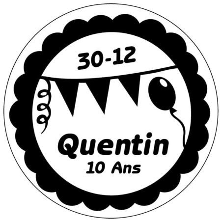 Tampon invitation anniversaire ballon à personnaliser Tampon invitation anniversaire ballon à personnaliser