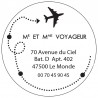 Tampon adresse à personnaliser - avion