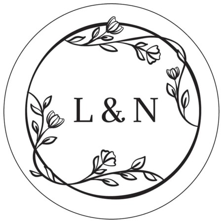 Tampon mariage fleuri à personnaliser