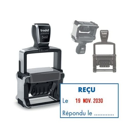 Tampon dateur Trodat 5460L21 Recu le Répondu le Tampon dateur Trodat 5460L21 Recu le Répondu le