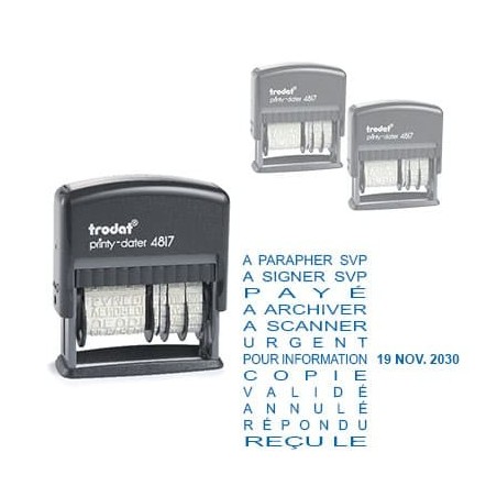 Tampon formule dateur Trodat 4817C Tampon formule dateur Trodat 4817C