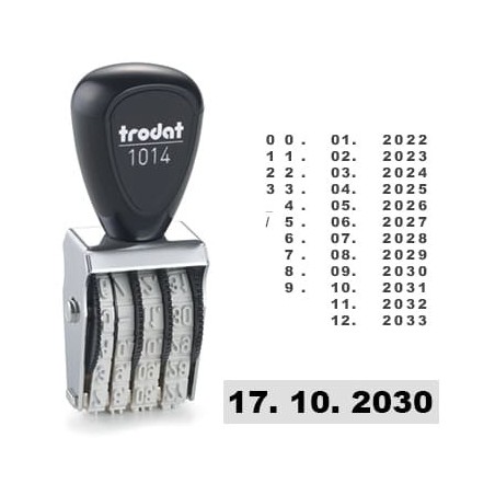 Tampon Dateur Trodat 1014 encrage séparé - 4x15mm Tampon Dateur Trodat 1014 encrage séparé - 4x15mm