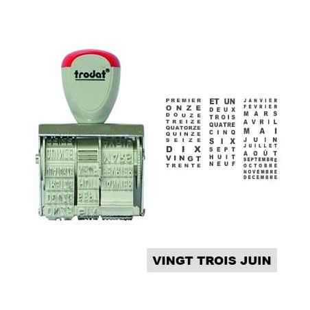Tampon Dateur SPECIAL HUISSIER Trodat 1013H encrage séparé - 4x38mm Tampon Dateur SPECIAL HUISSIER Trodat 1013H encrage séparé - 4x38mm