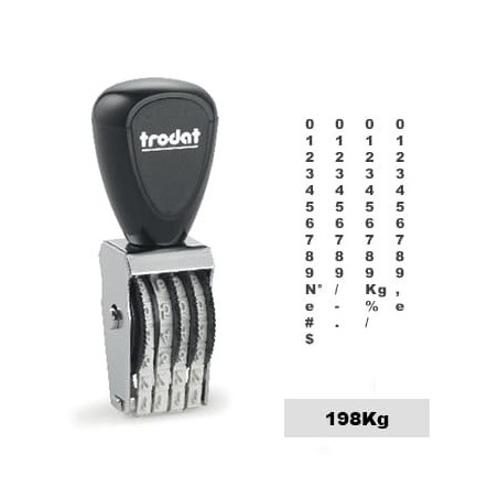 Tampon numéroteur Trodat 1534 encrage séparé - 4 bandes - 3x14mm Tampon numéroteur Trodat 1534 encrage séparé - 4 bandes - 3x14mm