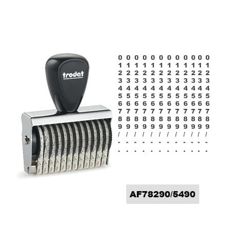 Tampon numéroteur Trodat 15312 encrage séparé - 12 bandes - 3x44mm Tampon numéroteur Trodat 15312 encrage séparé - 12 bandes - 3x44mm
