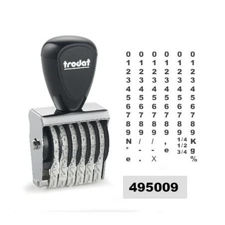 Tampon numéroteur Trodat 1546 encrage séparé - 6 bandes - 4x27mm