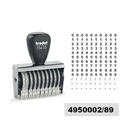 Tampon numéroteur Trodat 15410 encrage séparé - 10 bandes - 4x41mm Tampon numéroteur Trodat 15410 encrage séparé - 10 bandes - 4x41mm