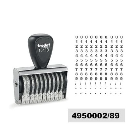Tampon numéroteur Trodat 15410 encrage séparé - 10 bandes - 4x41mm