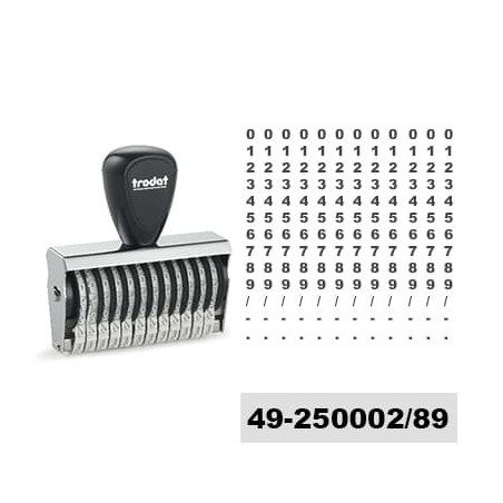 Tampon numéroteur Trodat 15412 encrage séparé - 12 bandes - 4x55mm Tampon numéroteur Trodat 15412 encrage séparé - 12 bandes - 4x55mm