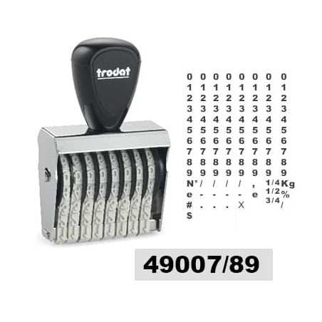Tampon numéroteur Trodat 1558 encrage séparé - 8 bandes - 5x38mm Tampon numéroteur Trodat 1558 encrage séparé - 8 bandes - 5x38mm