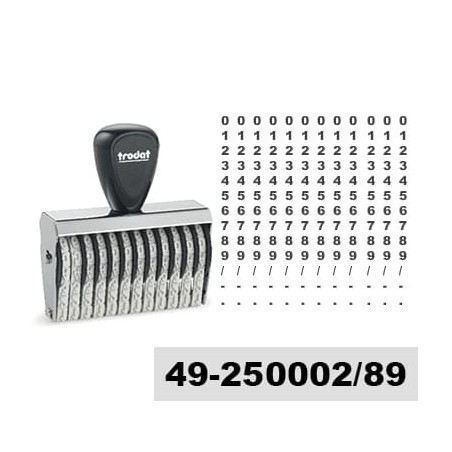 Tampon numéroteur Trodat 15512 encrage séparé - 12 bandes - 5x60mm
