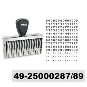 Tampon numéroteur Trodat 15514 encrage séparé - 14 bandes - 5x71mm