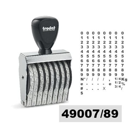 Tampon numéroteur Trodat 1578 encrage séparé - 8 bandes - 7x56mm Tampon numéroteur Trodat 1578 encrage séparé - 8 bandes - 7x56mm