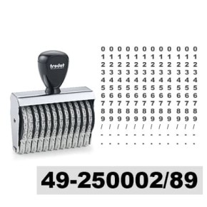 Tampon numéroteur Trodat 15912 encrage séparé - 12 bandes - 9x88mm