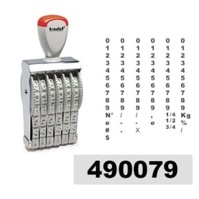 Tampon numéroteur Trodat 15126 encrage séparé - 6 bandes - 12x59mm
