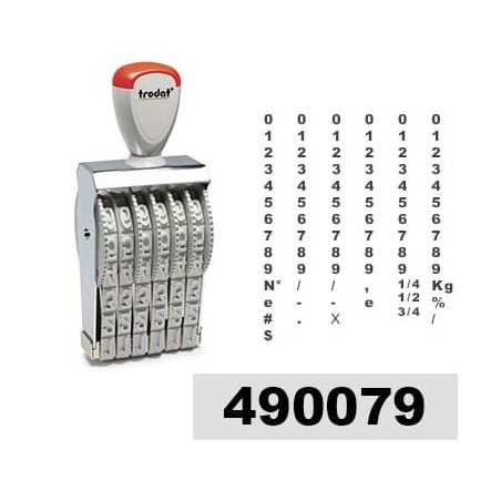 Tampon numéroteur Trodat 15126 encrage séparé - 6 bandes - 12x59mm Tampon numéroteur Trodat 15126 encrage séparé - 6 bandes - 12x59mm
