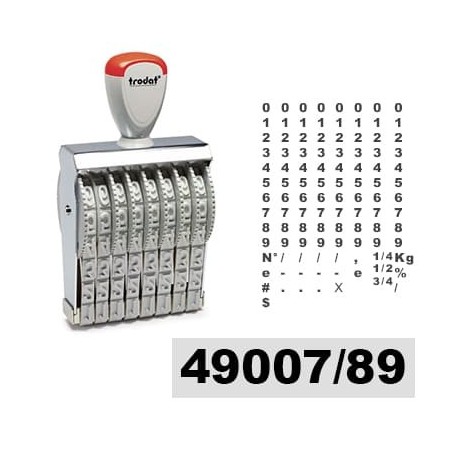 Tampon numéroteur Trodat 15128 encrage séparé - 8 bandes - 12x80mm Tampon numéroteur Trodat 15128 encrage séparé - 8 bandes - 12x80mm
