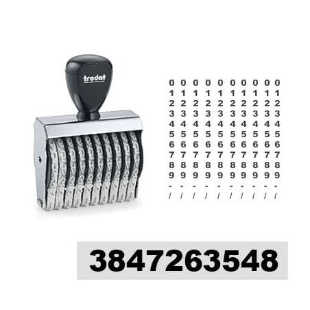 Tampon numéroteur Trodat 15910 encrage séparé - 10 bandes - 9x77mm