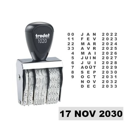 Tampon Dateur Trodat 1020 encrage séparé - 5x32mm Tampon Dateur Trodat 1020 encrage séparé - 5x32mm