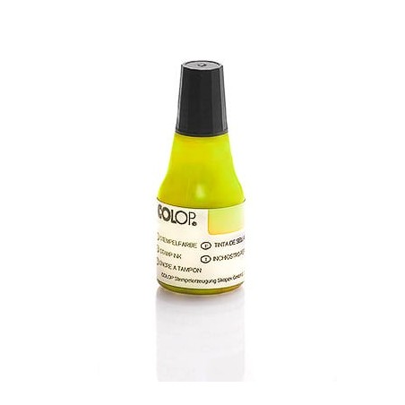 Flacon Encre à tampon - Néon UV - Colop E117 - Jaune - 25 ml