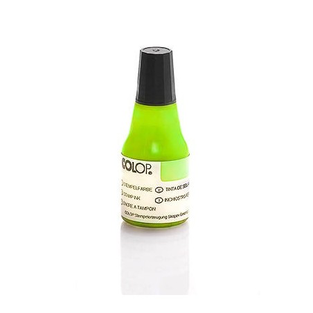 Flacon Encre à tampon - Néon UV - Colop E117 - Vert - 25 ml