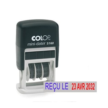 Tampon mini dateur Colop S160 - 1 ligne max. - 25x5 mm