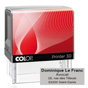 Tampon Colop Printer 30 - 4 lignes max. - 47x18 mm