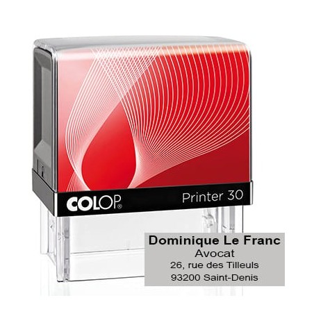 Tampon Colop Printer 30 - 4 lignes max. - 47x18 mm