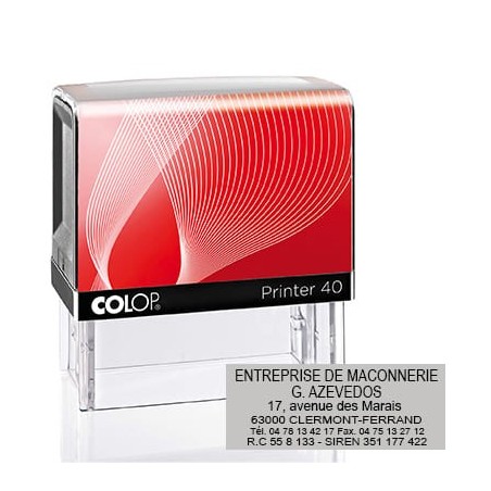Tampon Colop Printer 40 - 6 lignes max. - 59x23 mm Tampon Colop Printer 40 - 6 lignes max. - 59x23 mm