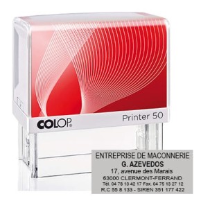 Tampon Colop Printer 50 - 6 lignes max. - 69x30 mm