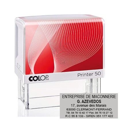 Tampon Colop Printer 50 - 6 lignes max. - 69x30 mm Tampon Colop Printer 50 - 6 lignes max. - 69x30 mm