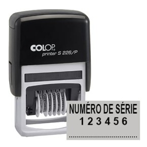 Tampon numéroteur Colop S226P - 6 bandes - 1+1 lignes - 45x24mm