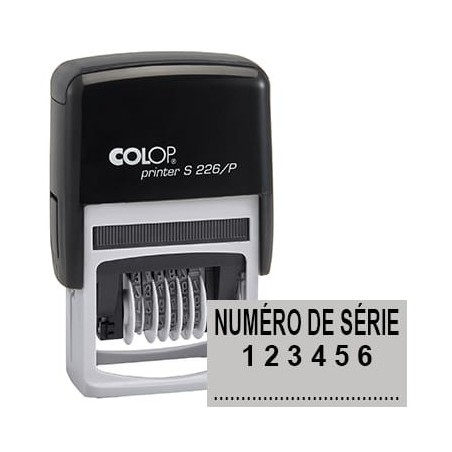 Tampon numéroteur Colop S226P - 6 bandes - 1+1 lignes - 45x24mm Tampon numéroteur Colop S226P - 6 bandes - 1+1 lignes - 45x24mm