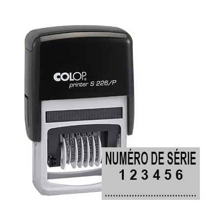 Tampon numéroteur Colop S226P - 6 bandes - 1+1 lignes - 45x24mm