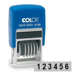 Tampon mini numéroteur Colop S126 - 6 bandes