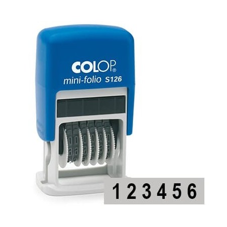 Tampon mini numéroteur Colop S126 - 6 bandes