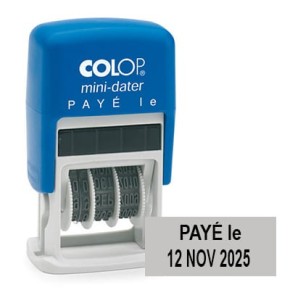 Tampon mini dateur Colop S160/L2 - PAYE LE - 4mm