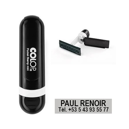 Tampon Colop MiniPocket - 2 lignes max. - 39x10 mm Tampon Colop MiniPocket - 2 lignes max. - 39x10 mm